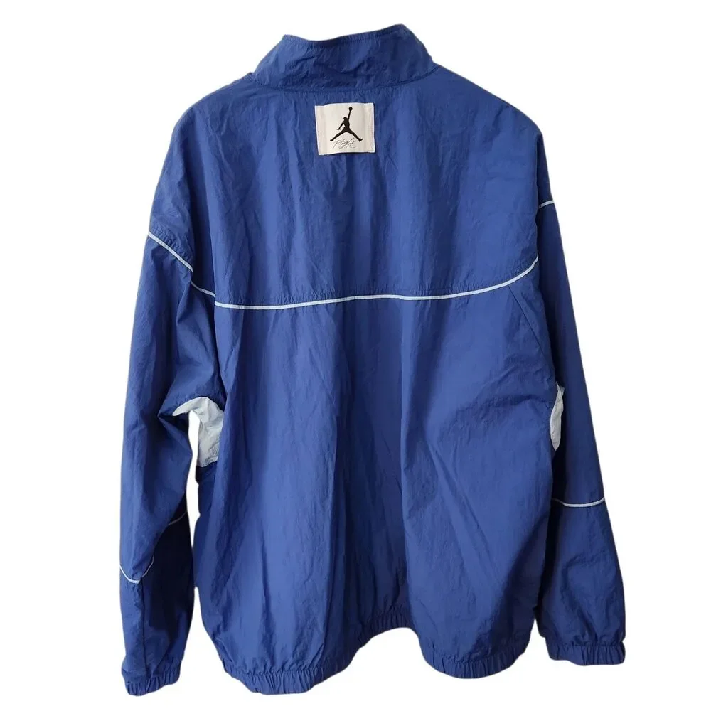 Air Jordan Flight Blue Mens 2XL Nylon Track Jacket Warm Up Full Zip DV7624-485